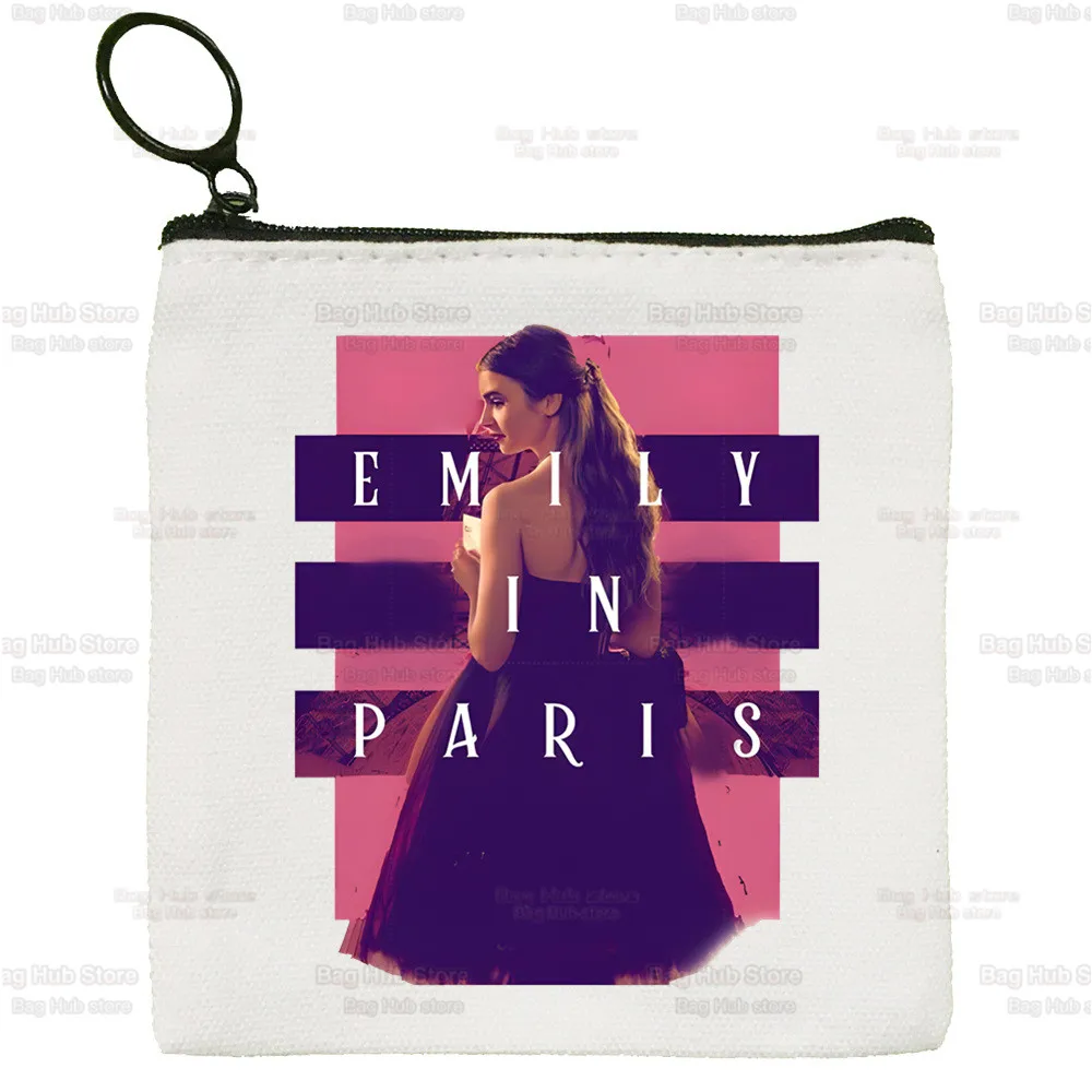 Emily In Paris Creative Small Square Bag Coin Purse Storage Small Bag Card Bag Key Bag Coin Clutch Bag Zipper Key Bag