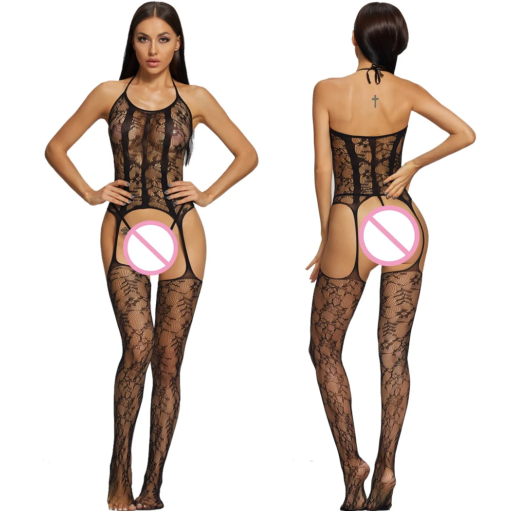 

Sexy Lingerie Without Crotch Women Bodystocking Open Crotch See Through Bodysuit Fishnet Underwear Jumpsuit Babydolls Chemises