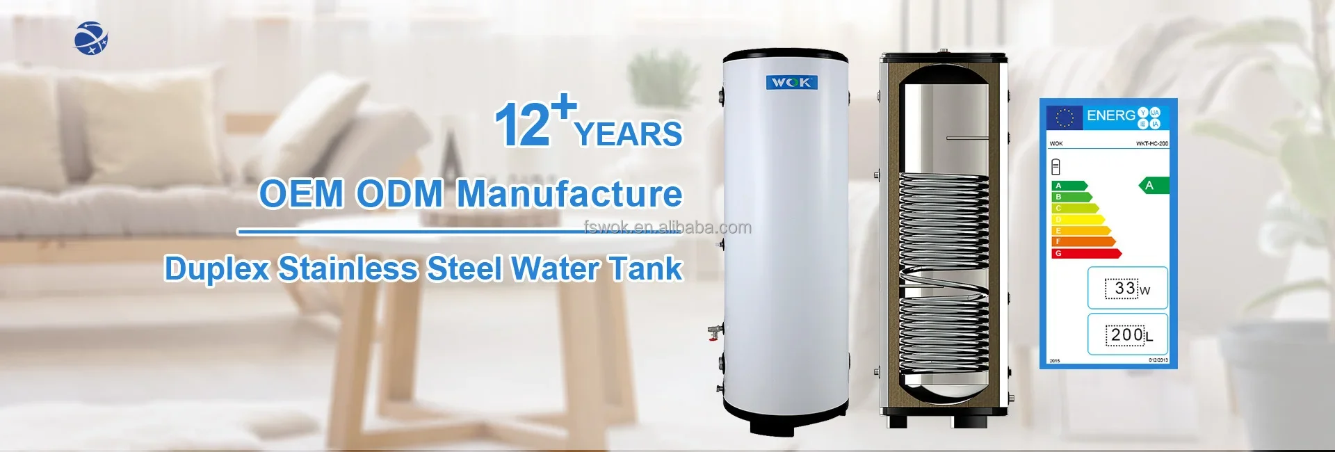 Бытовое хранилище горячей воды бак теплового насоса 100L 200L 250L 300L 400L 500L 800L с