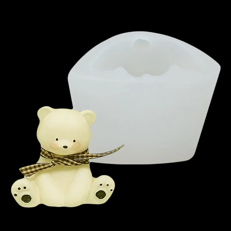 

Kawaii Bear Candle Molds DIY Silicone Molds for Scented Candles Making Cute Handicraft Gifts DIY Soap Moulds Nice Home Decor