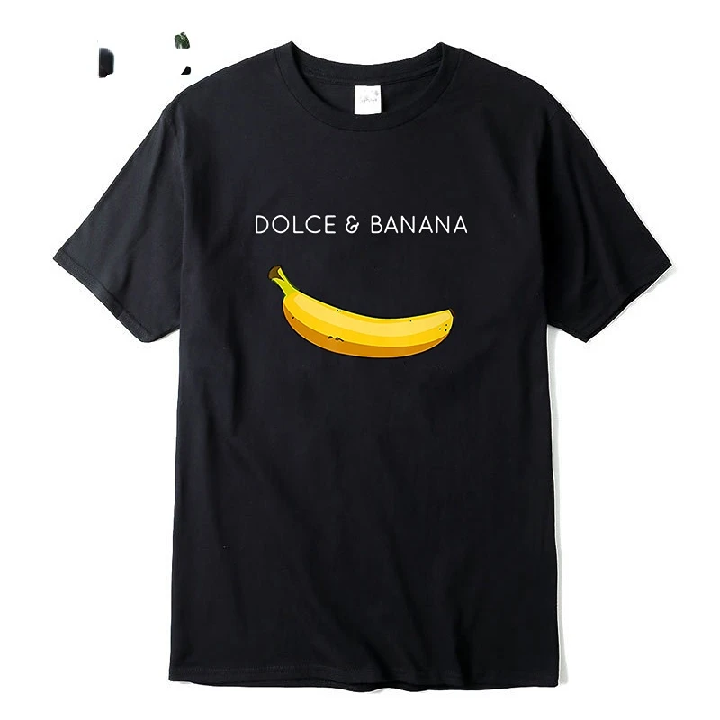

New 2022 Men's T Shirts High Quality 100% Cotton Funny Banana Print Casual Loose o Neck Fashion Casual Short Sleeve T Shirts