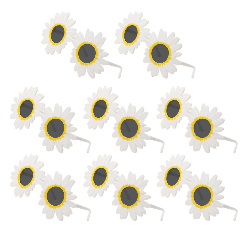 

8 Pcs Daisy Glasses Pool Party Eyeglasses Little Princess Hawaii Favors Plastic Kids