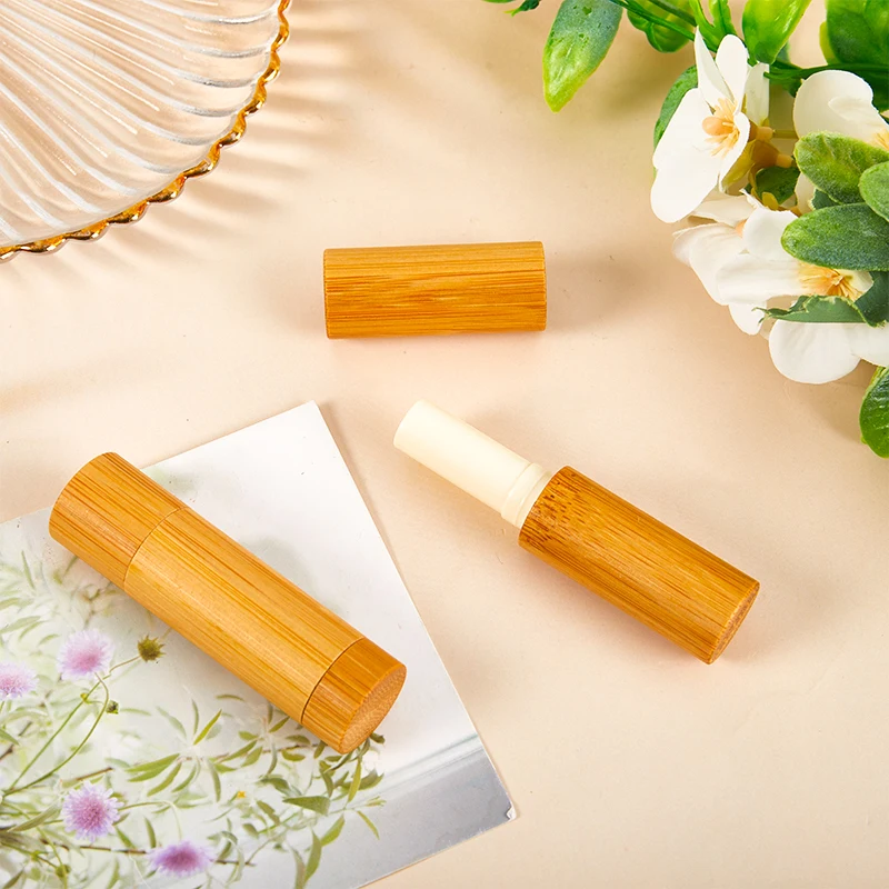 1 шт. 4/5 г натуральный бамбук DIY губная помада тюбик для губ косметический