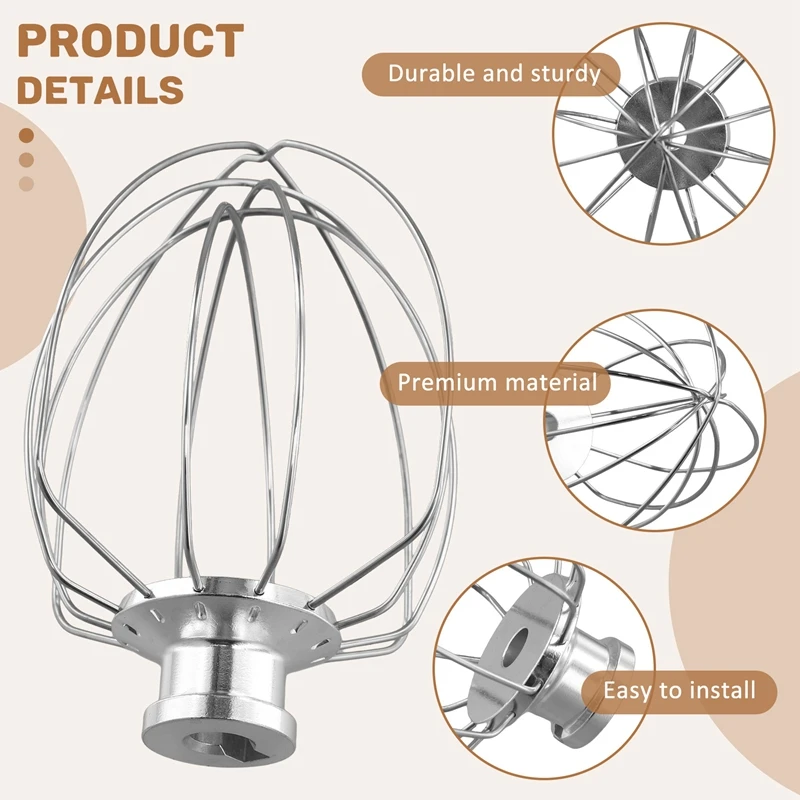 Насадка-венчик для миксера Kitchenaid с наклонной головкой мешалка яичного крема из