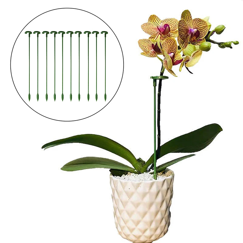 

10pcs Plastic Butterflies Orchid Plant Support Stake Succulents Flower Fiberglass Stand Plant Potted Support Rod Garden Supplies