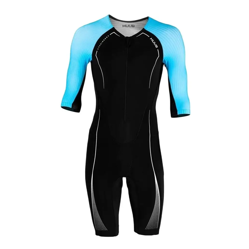 

Huub 2023 Men Cycling Jumpsuit Triathlon Tights Short Sleeve Jumpsuit Race Cycling Suit Swim Runn Clothes Ciclismo Mono Corto