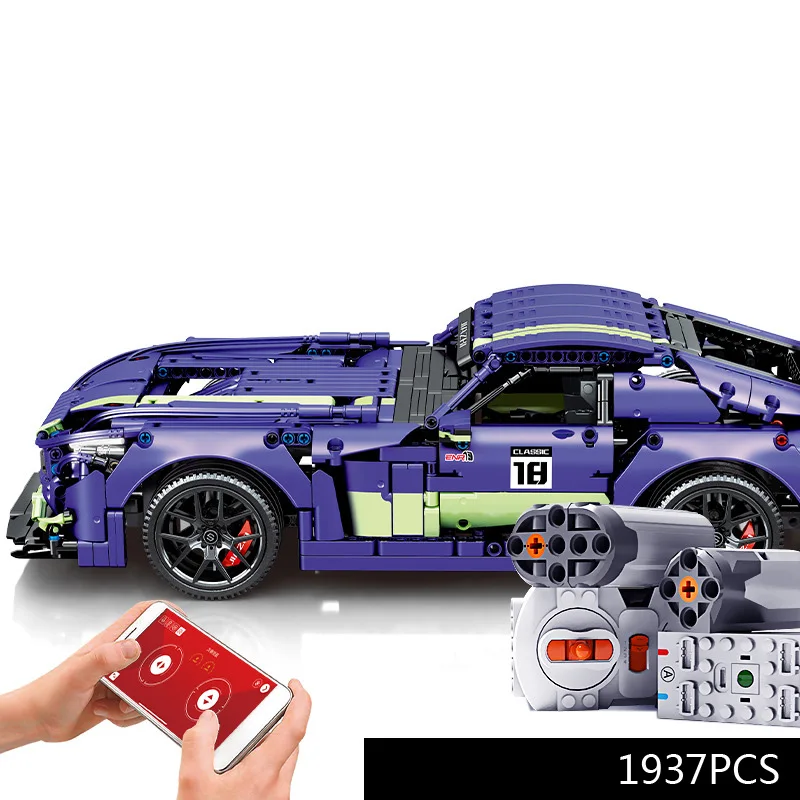 

Technical Rc Vehicle Build Block 2.4ghz Radio Remote Control Benz Amg Gtr Super Sport Car Racing 1:10 Scale Model Toys Bricks