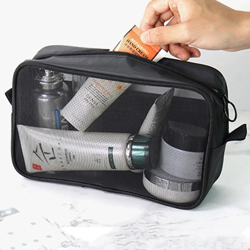 

Вместительная дорожная сумка для хранения косметики, женская прозрачная косметичка, Женская Портативная сумка для стирки, туалетных принадлежностей