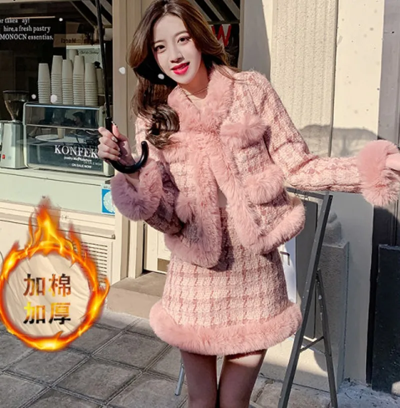 

Женская твидовая куртка с подкладкой из шерсти и с высокой талией