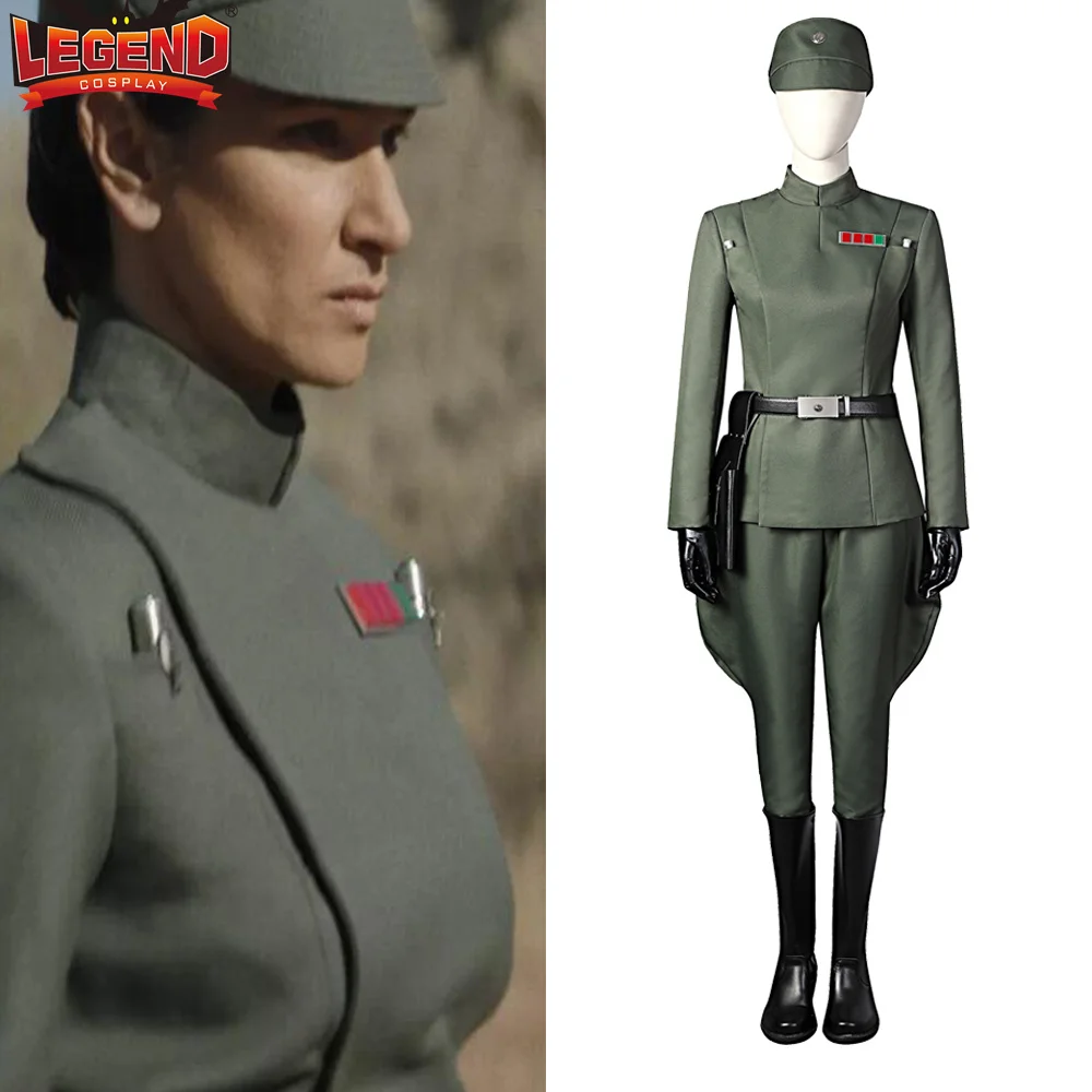 Women Star Imperial Officer Cosplay Costume Wars Galactic Empire Obi Cosplay Wan Kenobi Military Uniform Outfit with Hat Shoes