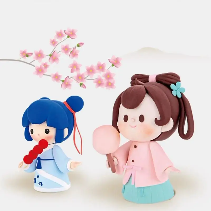 Набор игрушек из воздушно-сухой глины 12X традиционных китайских принцесс игрушка