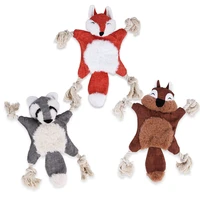 atuban dog plush toys stuffing squeaky plush dogs toy fox raccoon and squirreland cat general toys