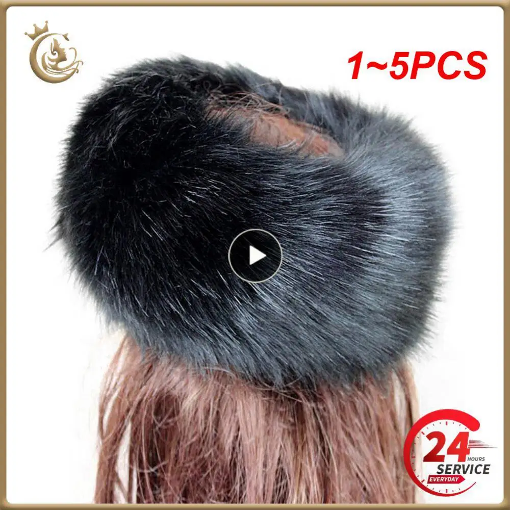 

1-5 шт., женская зимняя шапка с имитацией лисьего меха