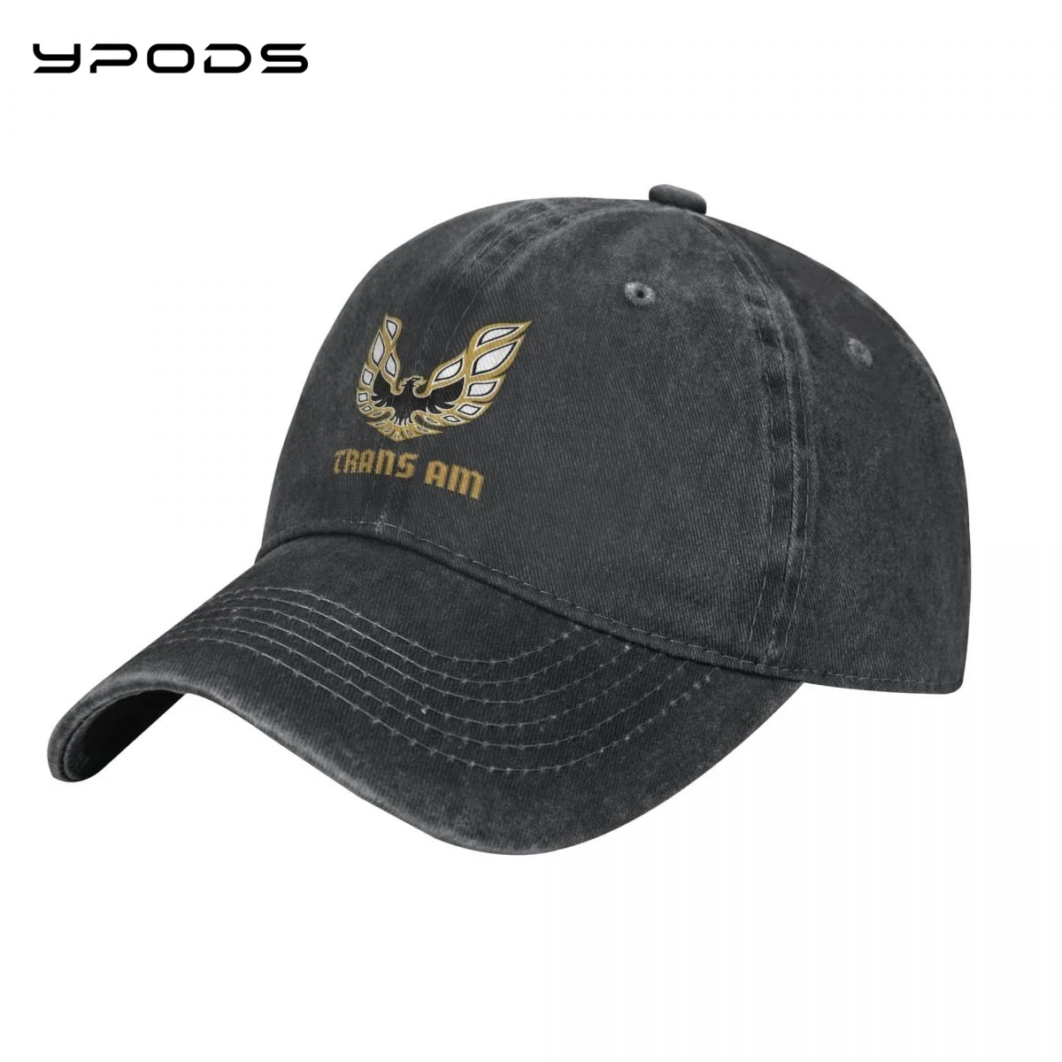 

Denim Baseball Cap Men Women Gold Trans Am Logo Snapback Hat Summer Sports Hip Hop Cap Gorras