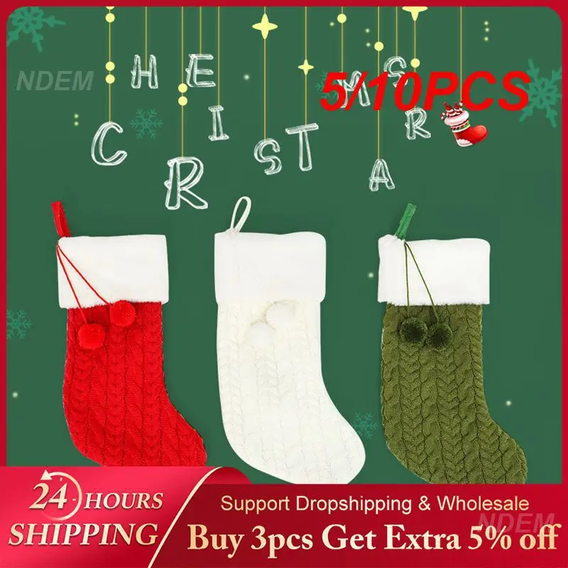 

5/10 шт., плюшевые многофункциональные рождественские чулки для камина