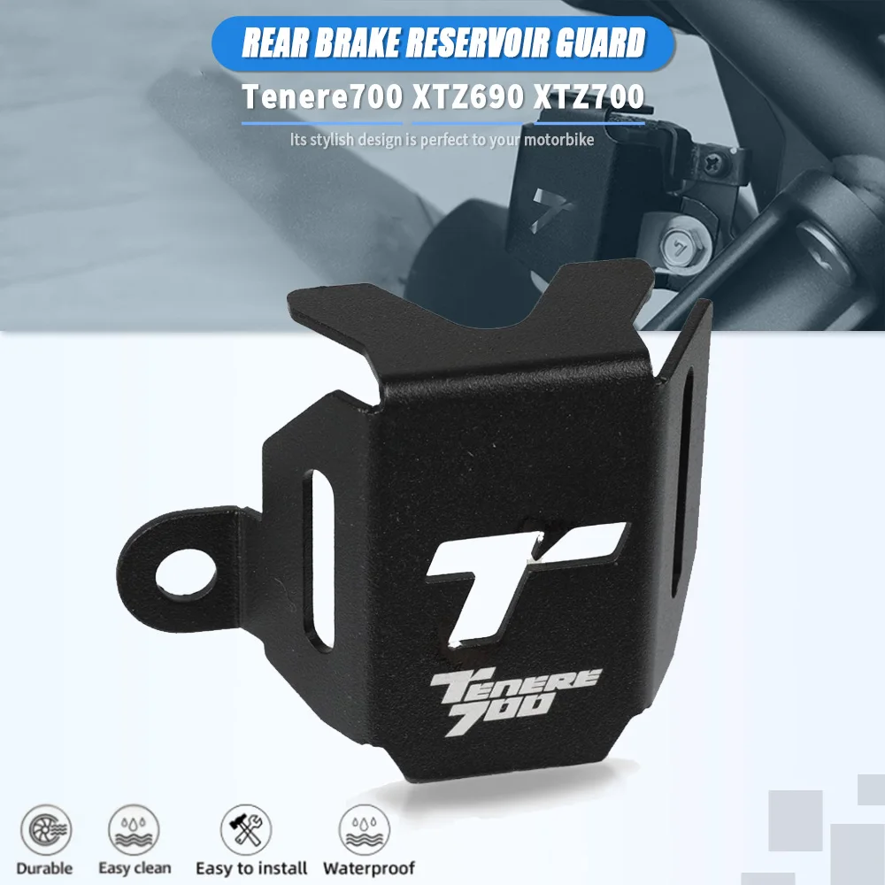 

CNC Motorcycle Rear Brake Fluid Reservoir Cover Protector Guard T7 Tenere700 logo For Yamaha Tenere 700 Rally 18 2019 2020 2021