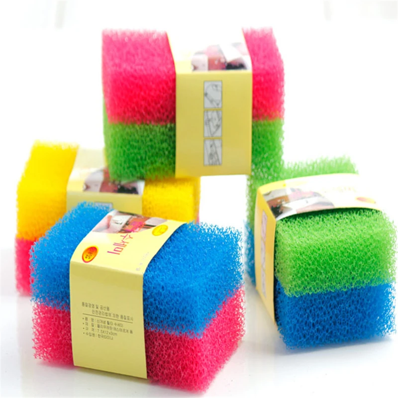 

10pcs Colorful Simulation Loofah Sponge Cloth Kitchen Dishwashing Utensils Dishes Cookware Pots Cleaning Scouring Pad Sponge