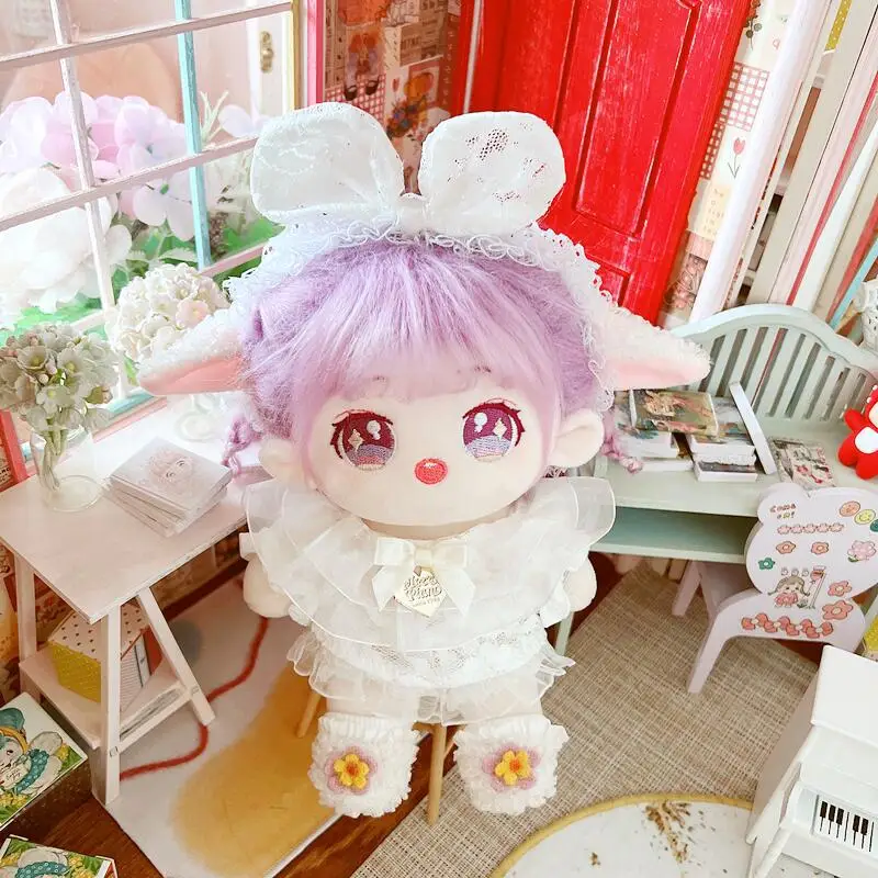 3 шт./компл. 20 см кукольная одежда белый Эльф кружевное платье повязка для волос