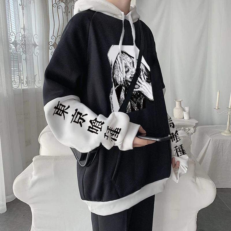 Японские Аниме Токийский Гуль толстовки Готический стиль Takizawa Seidou манга графика