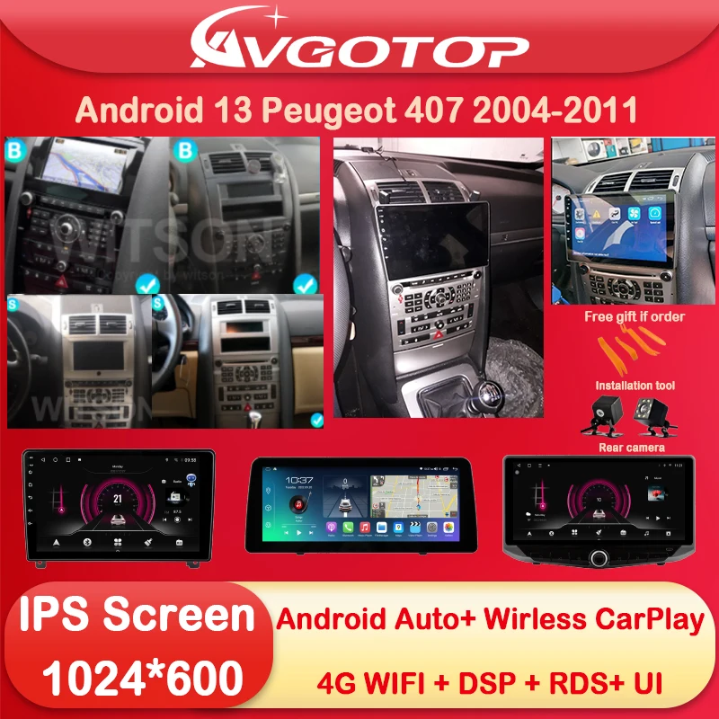 

Android 12 Car Radio Multimedia for Peugeot 407 2004 2006 2008 2010 Wireless Carplay DSP RDS GPS 4G Wifi Stereo Device UI theme