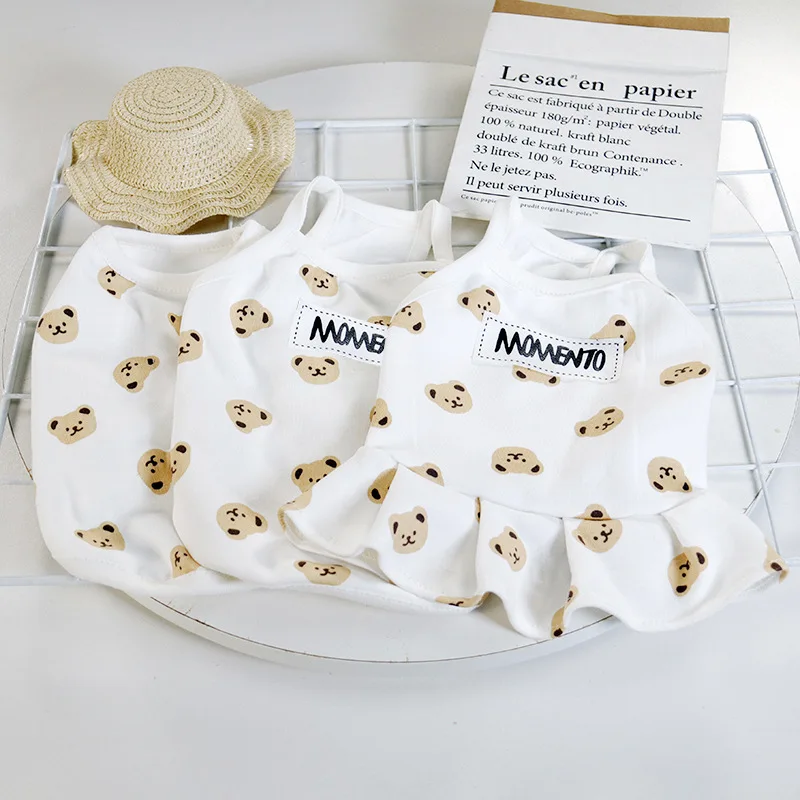 

Pet clothes spring and summer cotton new cat clothes cat clothes Japan and South Korea fadou clothes little milk dog clothes
