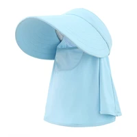 empty top sunscreen womens big brim sun hat upf 1000 new bucket hat with neck cover full neck protection uv protection beach