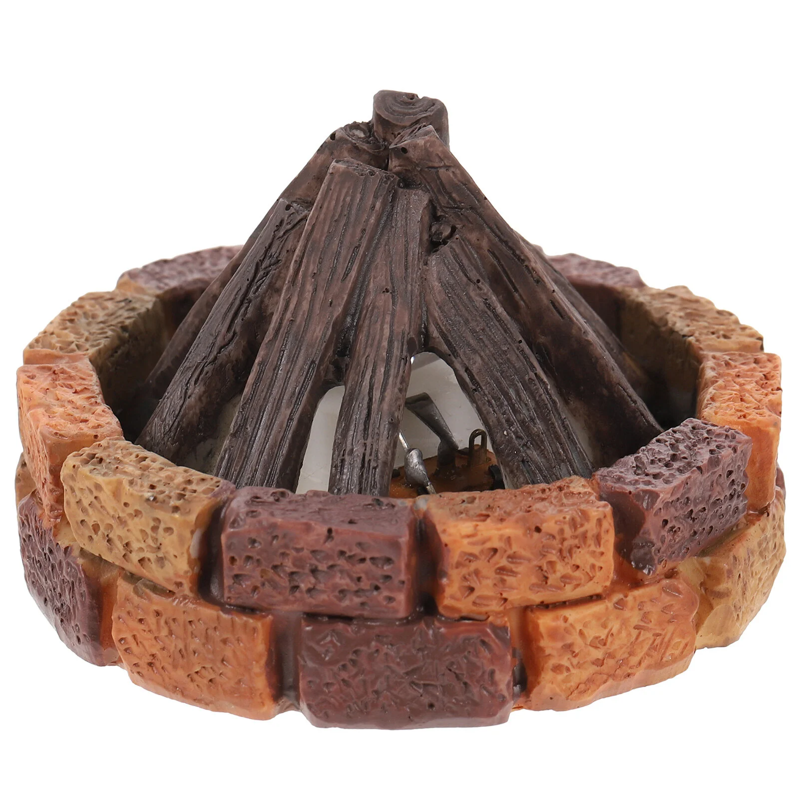 

Fire Ornaments Miniatures Campfire Model House Baby Micro Fake Resin Decoration
