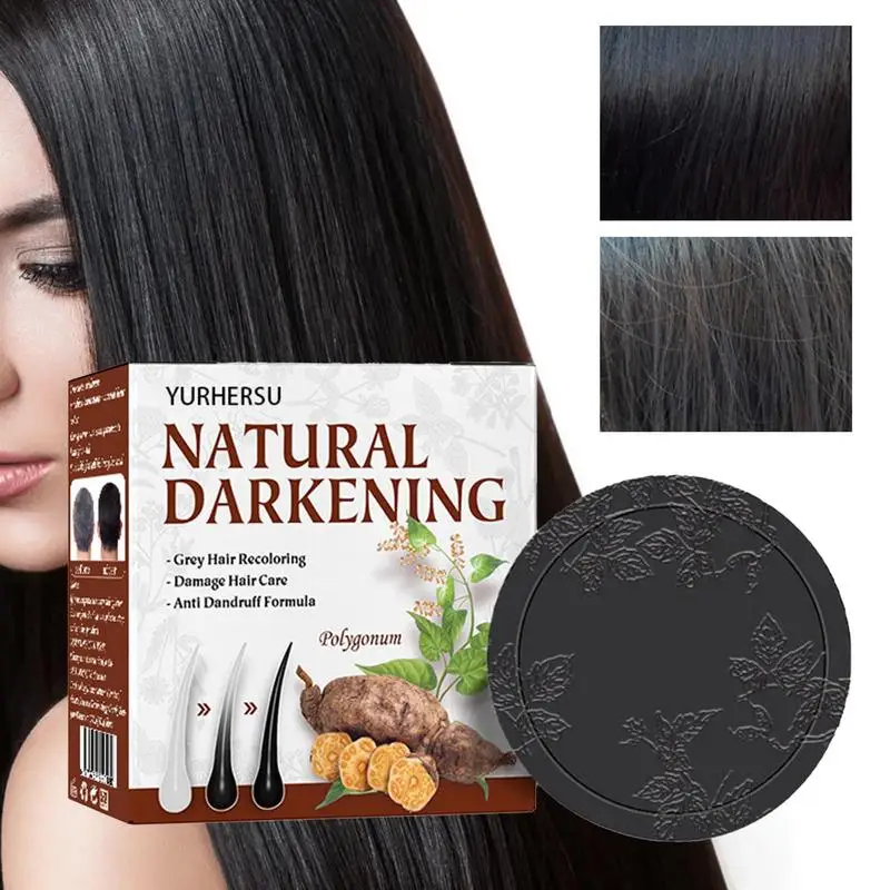 

Hair Darkening Shampoo Soap Bar Natural Hair Strengthen Growing Color Correcting Anti Hair Fall Shampoo Soap Gray Hair Care