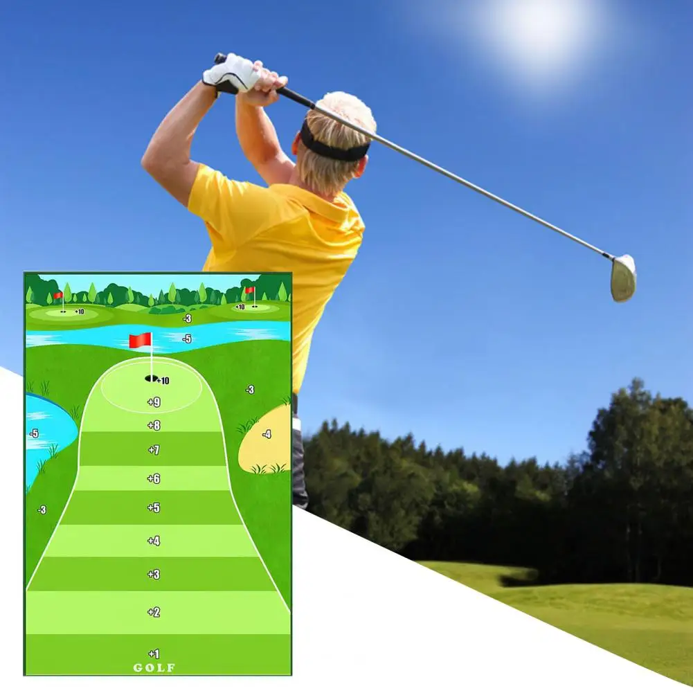 

Portable Indoor Golf Game Lightweight Entertainment Practical Outdoor Golf Practice Mat Adults Family Play Games