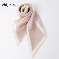 zhijinlou new design ladies pure silk small handkerchief 6565cm simple silk scarves square factory sale