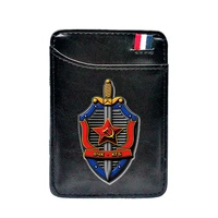 the committee of state security printing leather card wallet classic men women money clips card purse cash holder