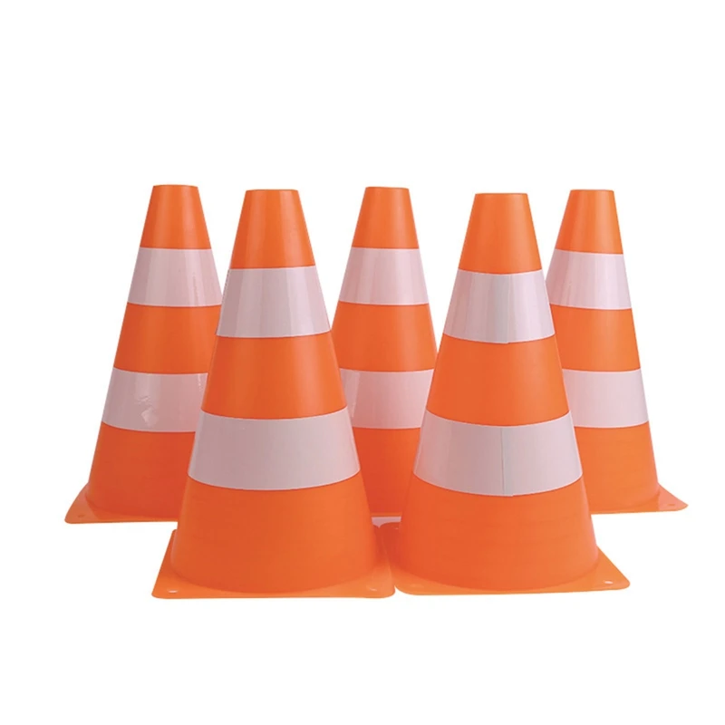 

23cm Folding Road Safety Warning Sign Reflective Road Cone Barricade Parking Pile Sign Bucket Cone Orange Reflective Tape