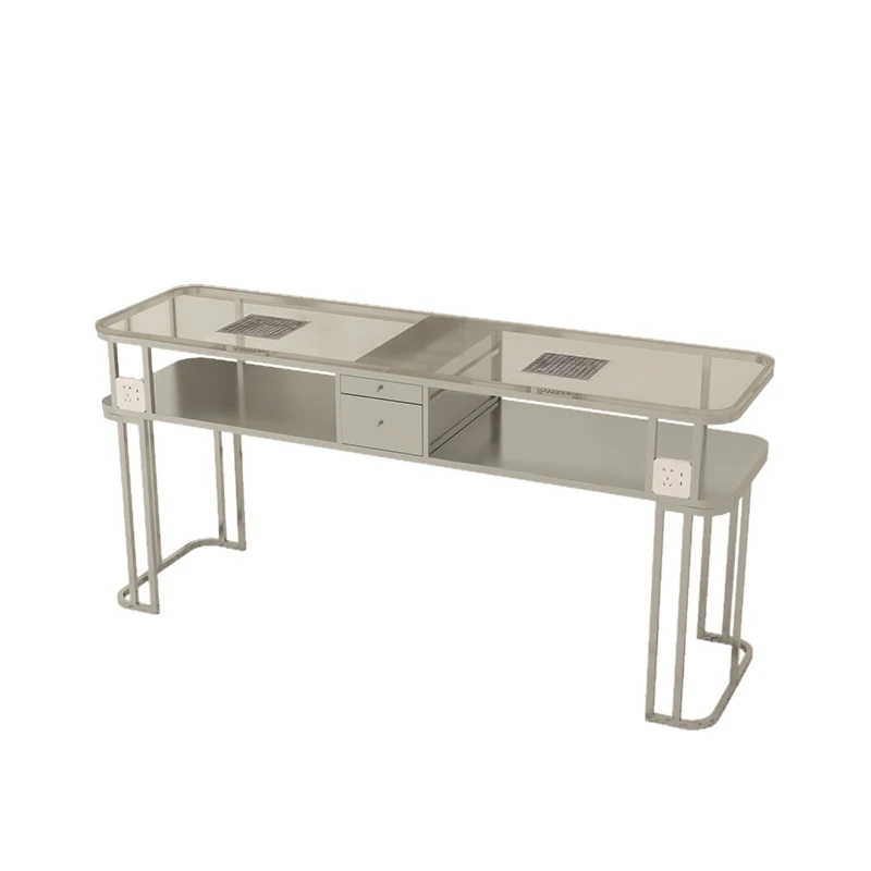 Современный роскошный стеклянный маникюрный столик туалетный профессиональный