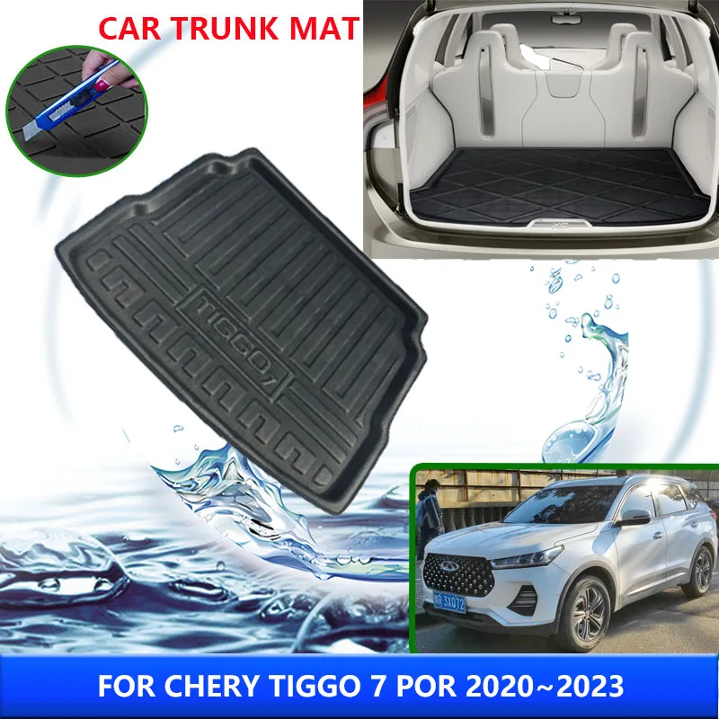 

Car Rear Trunk Mats For Chery Tiggo 7 Por 2023 2022 Plus 2021 2020 Anti UV Sun Shade Anti-slip Pad Interior Carpet Accessories