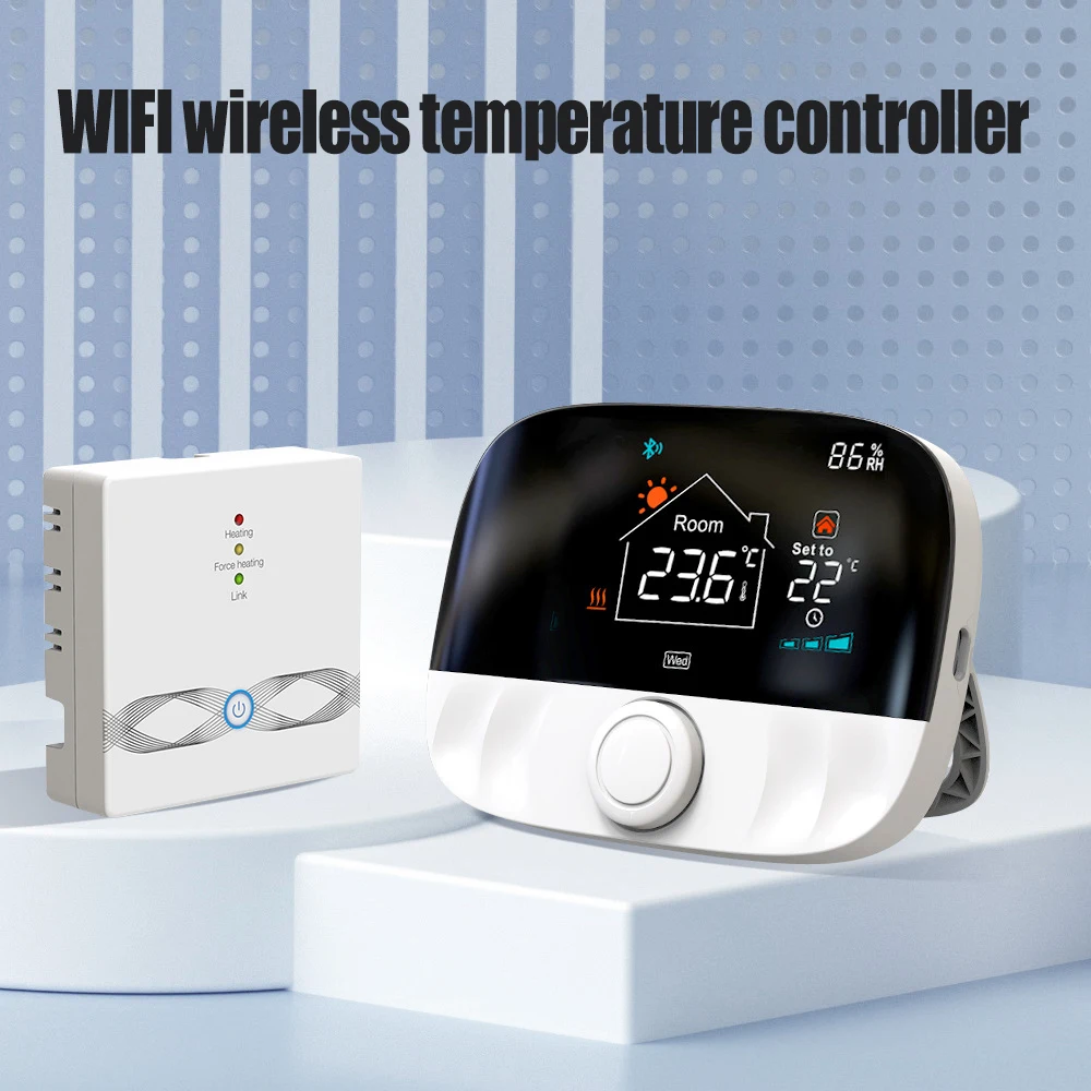 

Smart Home Control System Wifi Rf433 Thermostat Weekly Programmable Plumbing Gas Boiler Thermostat Tuya Smart Life LCD Display