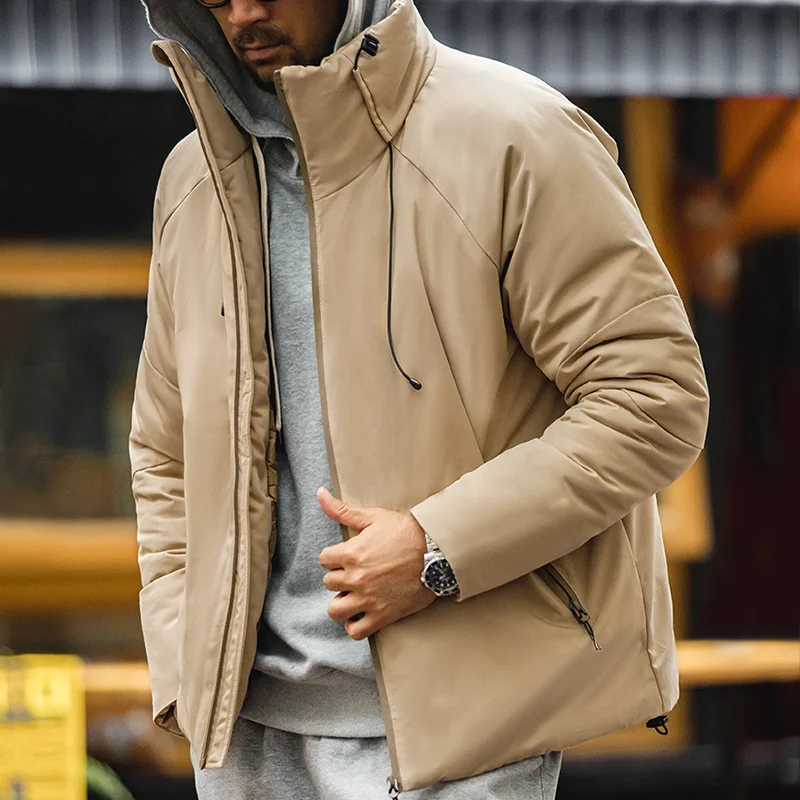Maden Winter Thick Coat Men’s Casual Down Jacket Stand Collar Warm Cotton Puffer Jackets Cotton-padded Coats High Quality