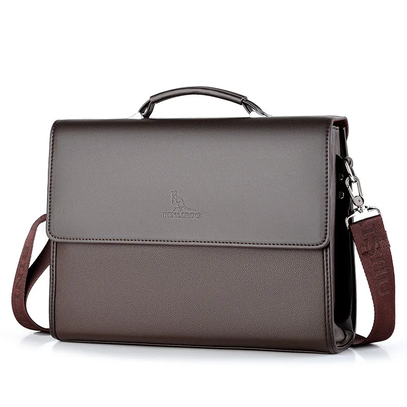 Men's Business Briefcase,Brand Crossbody Bag High Quality PU Leather Shoulder Bag, Men's Top-Handle Computer Bag