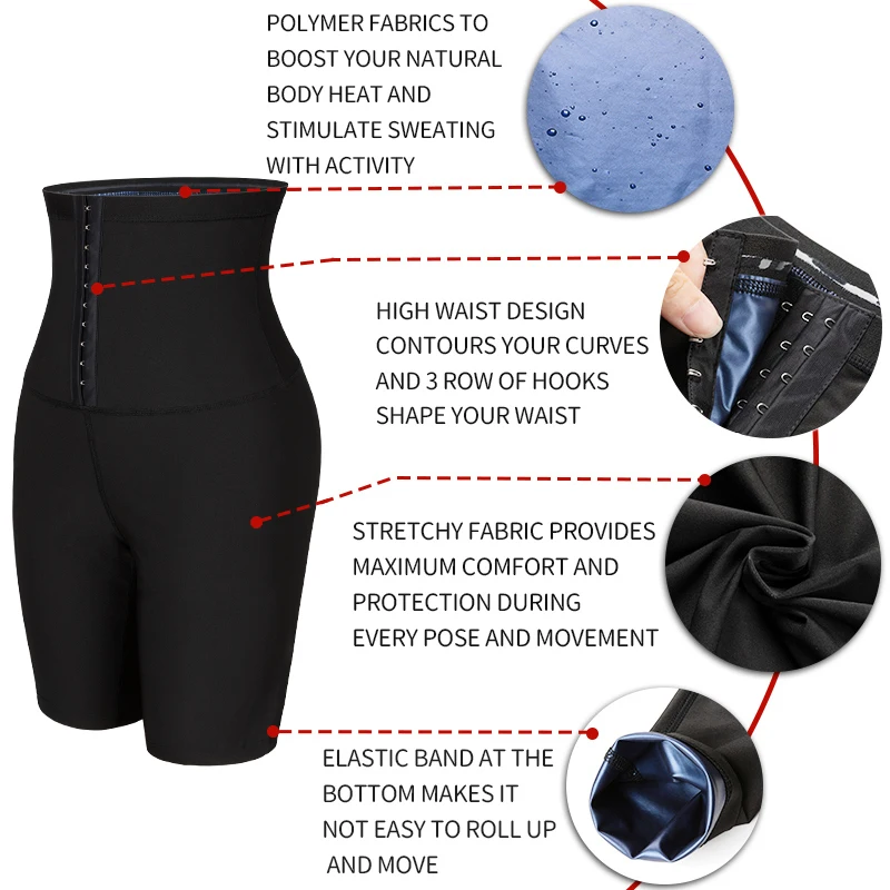 Slimming Body Shaper Men Tummy Control Shorts Lose Weight Man Thermal Sauna Sweat Half Pants Burns Fat Abdomen Reducer Fitness