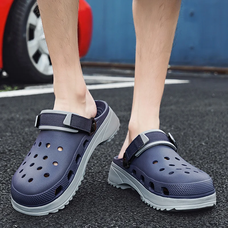 2023 New Summer Slippers Men's Sandals Casual Flip Flops EVA Air Cushion Sandals Beach Outdoor Garden Male Slippers