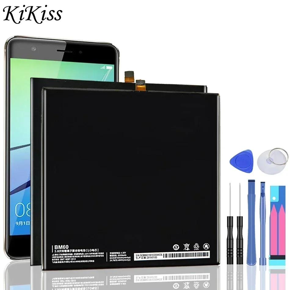 Сменный полимерный литий-ионный аккумулятор 6600 мАч BM60 BM61 BM62 BN60 для Xiaomi MiPad 1 2 3 4 MEC91