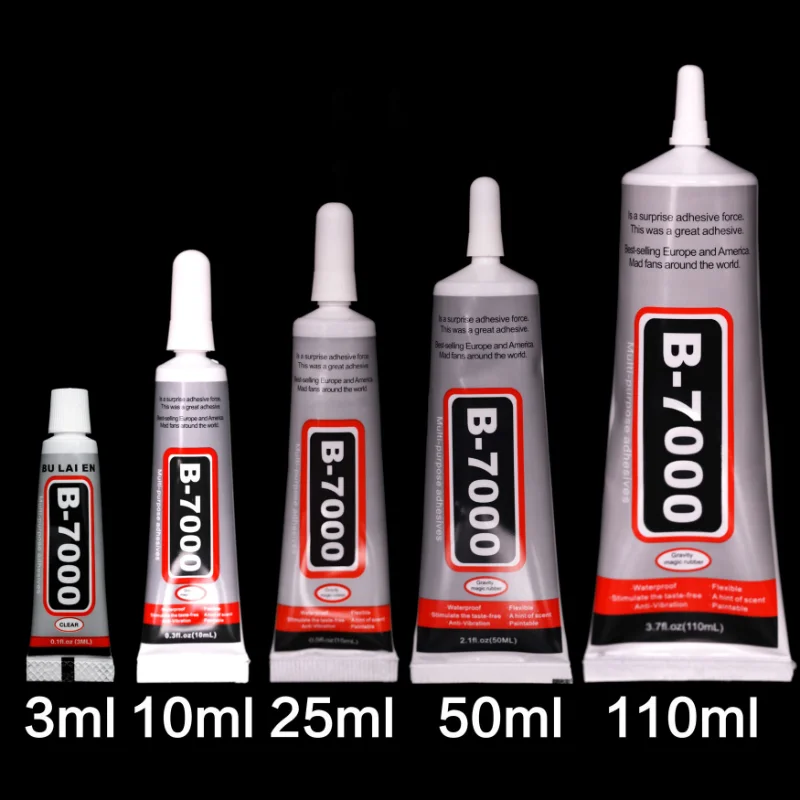 

15ML 25ML 50ML 110ML B7000 Clear Contact Phone Repair Adhesive Universal Glass Plastic DIY Glue B-7000 with Precision Applicator