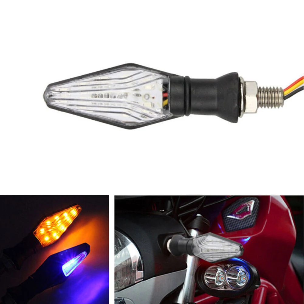 Универсальный индикатор поворота мотоцикла желтого и синего цвета 12 светодиодов