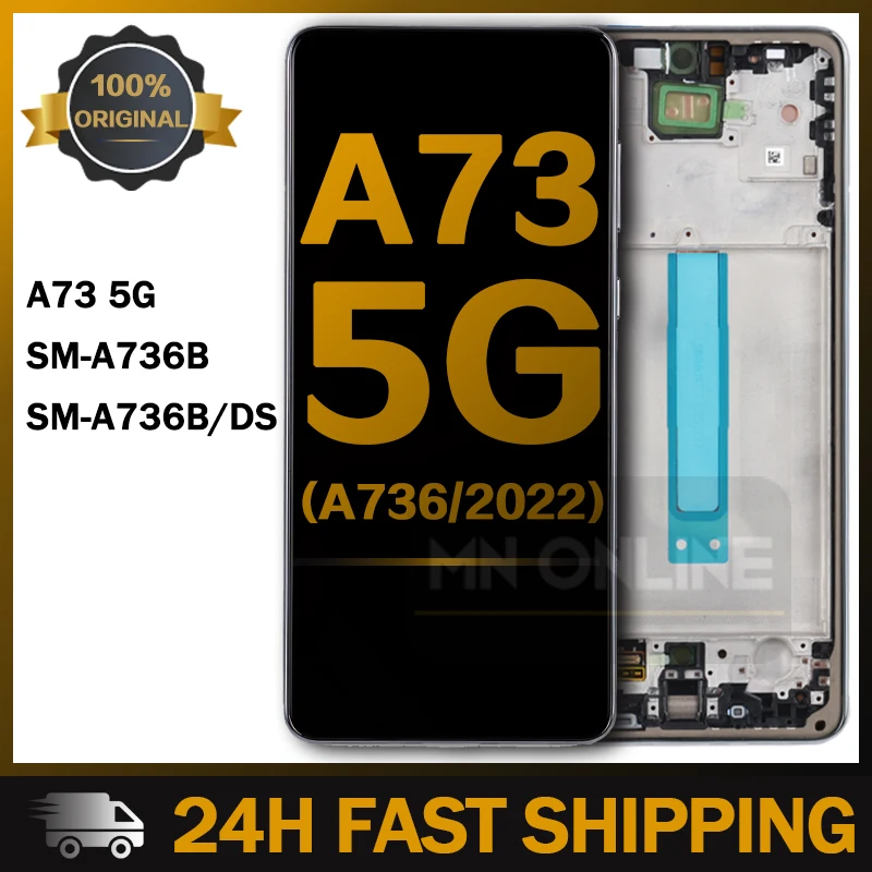 

6,7 "Оригинальный дисплей для Samsung Galaxy A73 5G, ЖК-дисплей, сенсорный экран, дигитайзер в сборе для Samsung A736B A736B/DS Scr