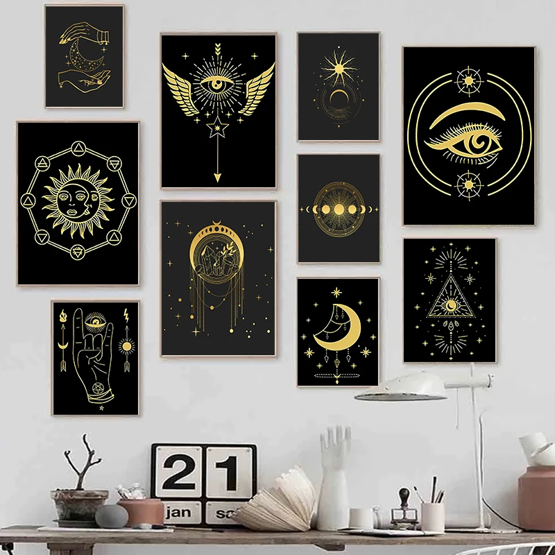 

Abstract The Witch Third Eye Canvas Painting Wall Art Universe Planet Poster Prints For Living Room Modern Home Decor Cuadros