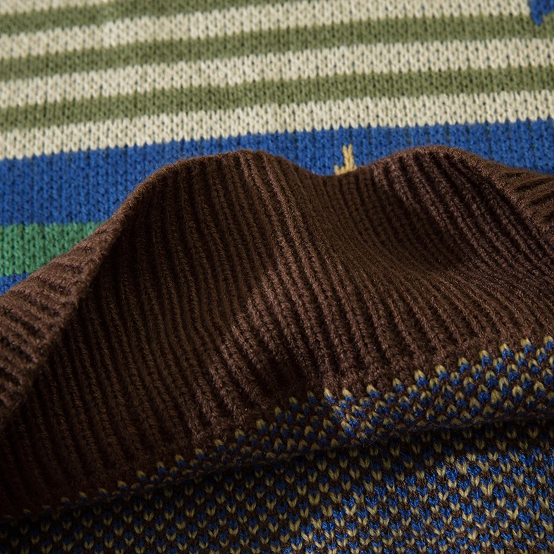 Вязаные Пуловеры в стиле Харадзюку свитер для мужчин и женщин полосатые свитеры