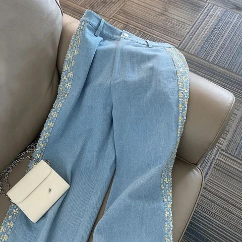 Новый осенний Повседневный Универсальный костюм Neploe с брюками и отложным воротником в западном стиле