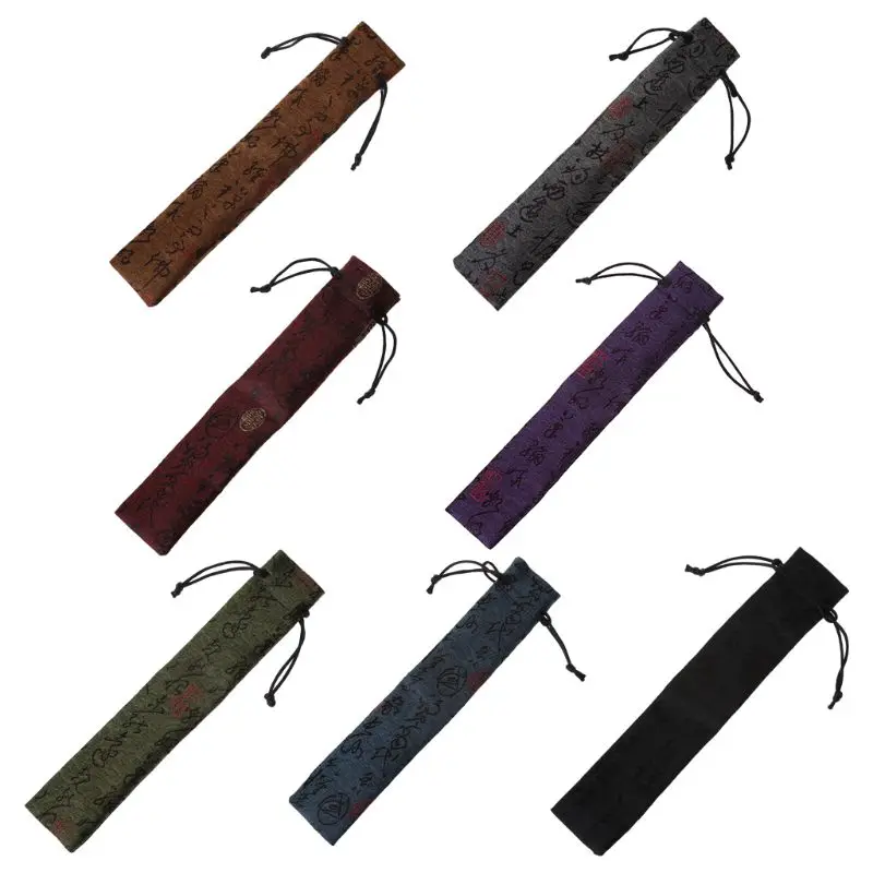 

L69A Chinese Style Decorative Folding Hand Fan Bag Dustproof Holder Prote