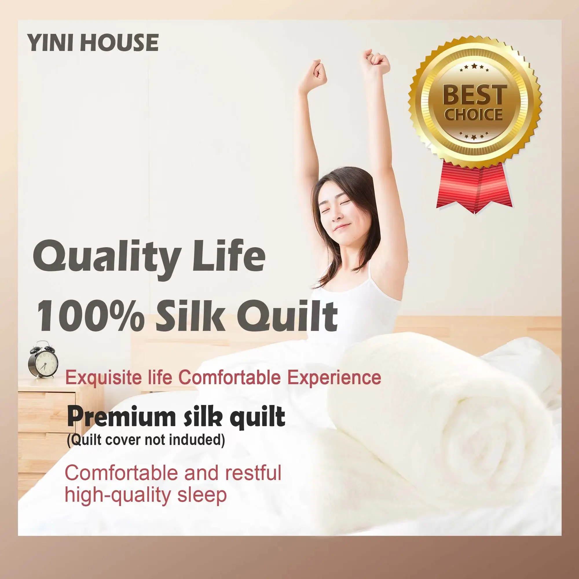 

High-grade100% Natural Silk Quilt Duvets Customizable Winter Keep warm Comforters King Queen Full Size