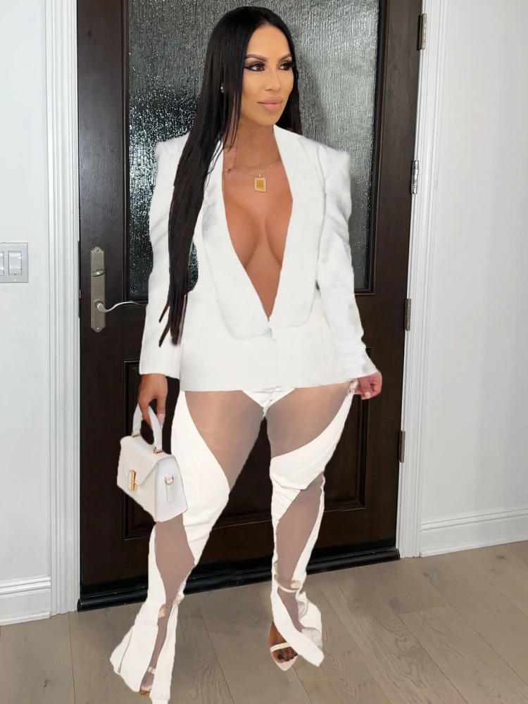 

Костюм спортивный женский из двух предметов, блейзер с длинным рукавом и штаны, модный однотонный комплект, Осень-зима