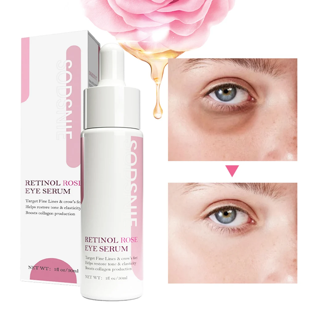 

Retinol Rose Eye Serum Anti-Wrinkle Anti-Aging Lift Firm Lightening Dark Circles Eye Bags Deep Hydration Moisturizing Eye Care